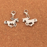 Running Bow Horse Clasp Charm Beads 15pcs