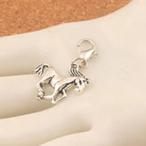 Running Bow Horse Clasp Charm Beads 15pcs