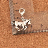 Running Bow Horse Clasp Charm Beads 15pcs
