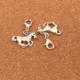Running Bow Horse Clasp Charm Beads 15pcs