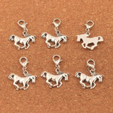 Running Bow Horse Clasp Charm Beads 15pcs