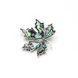 Leaf Shaped Abalone Shell Necklace Pendant Vintage Charm