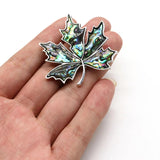Leaf Shaped Abalone Shell Necklace Pendant Vintage Charm