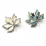 Leaf Shaped Abalone Shell Necklace Pendant Vintage Charm