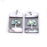 Tree Print Shell Pendants for Jewelry Making