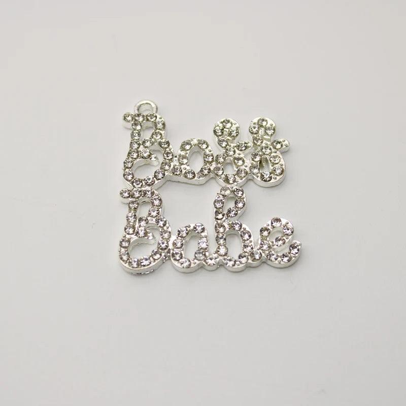 Babe Charm Rhinestone Pendant High Quality Alloy Charms