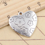 10pcs Heart More Love Charms 25x26mm Tibetan Silver Pendants DIY Craft
