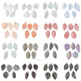 5Pcs Electroplated Leaves Pendants Natural Hollow Leaf Charm DIY Jewelry Making