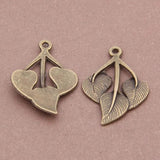 20pcs Vintage Bronze Leaves Pendant DIY Jewelry Making