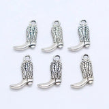 48pcs Tibetan Silver High-heeled Shoes Charms 11x19mm