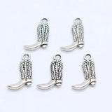 48pcs Tibetan Silver High-heeled Shoes Charms 11x19mm