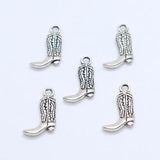 48pcs Tibetan Silver High-heeled Shoes Charms 11x19mm