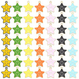 10pcs 7 Star Enamel Charms Alloy Smiley Pendants DIY Jewelry Making