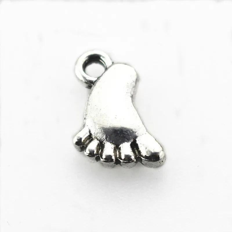 20pcs Footprint Dangle DIY Bracelet Charms Jewelry Pendant