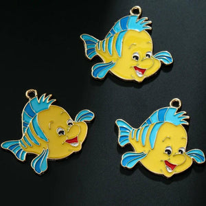 10pcs Fish Charms Pendant for DIY Earrings Keychain
