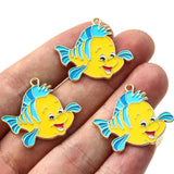 10pcs Fish Charms Pendant for DIY Earrings Keychain