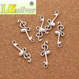 Treble Clef Eighth Music Note Charm Beads 25pcs
