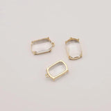 5PCS 19mm 11mm Square Glass Beads Jewelry Making Supplies Earrings Accessories