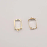 5PCS 19mm 11mm Square Glass Beads Jewelry Making Supplies Earrings Accessories