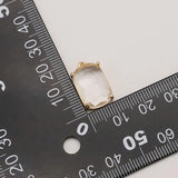 5PCS 19mm 11mm Square Glass Beads Jewelry Making Supplies Earrings Accessories