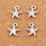 Corrugation Starfish Sea Star Charm Beads 14x16mm 20Pcs