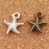 Corrugation Starfish Sea Star Charm Beads 14x16mm 20Pcs