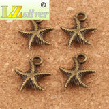 Corrugation Starfish Sea Star Charm Beads 14x16mm 20Pcs