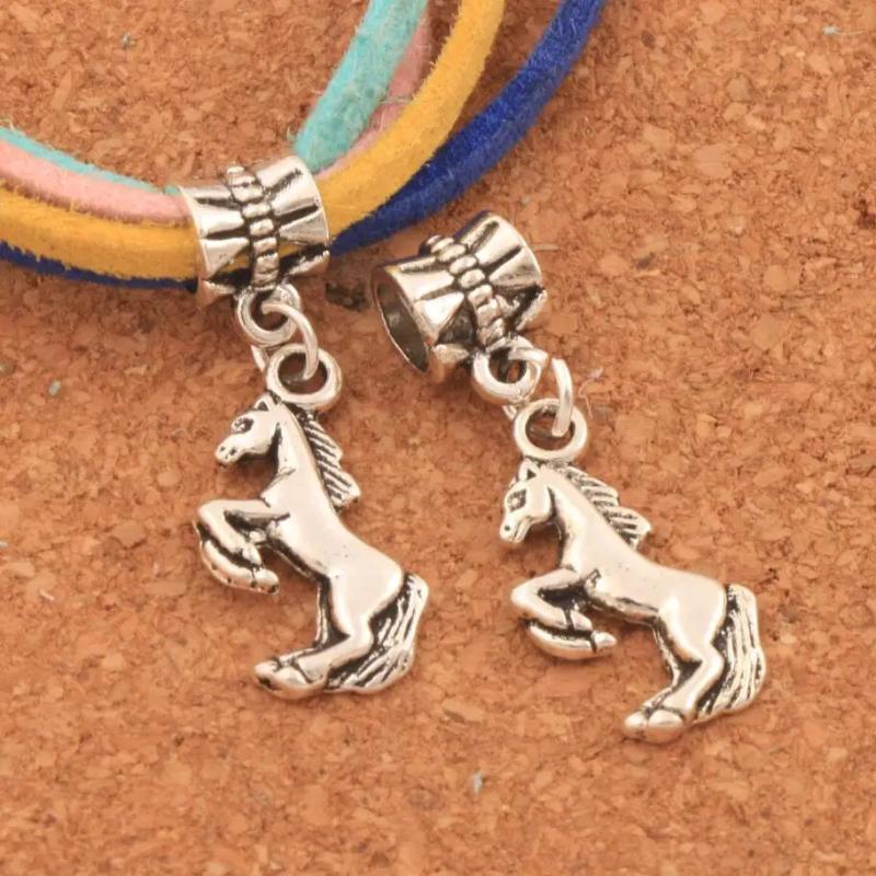Energetic Horse Big Hole Beads Dangle European Bracelets 18Pcs