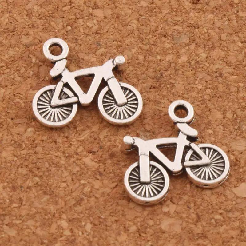 Bike Bicycle Charms Pendants for DIY Jewelry 50pcs