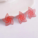 100pcs AB1298 Brass Filigree Painted Flower Charms Metal Pendants DIY Jewelry