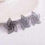 100pcs AB1298 Brass Filigree Painted Flower Charms Metal Pendants DIY Jewelry