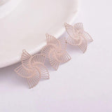 100pcs AB1298 Brass Filigree Painted Flower Charms Metal Pendants DIY Jewelry