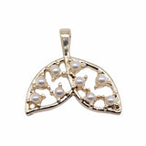 10pcs Whale Tail Charms KC Plated for DIY Jewelry Making
