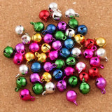 45pcs 8mm Mix Jingle Christmas Bells Copper Charms L1755 DIY