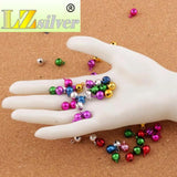 45pcs 8mm Mix Jingle Christmas Bells Copper Charms L1755 DIY