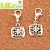 Heart Flower Cross Square Charm Beads 12Pcs