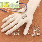 Heart Flower Cross Square Charm Beads 12Pcs