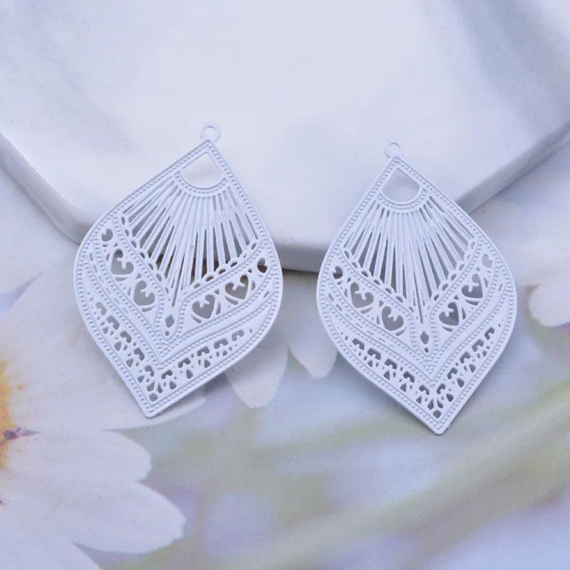50pcs AB4237 38*26mm Brass Charms for DIY Jewelry Earrings
