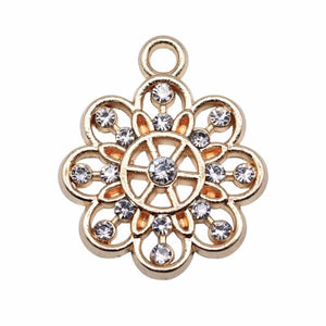 10pcs Flowers Charms for Jewelry Making DIY Charms Findings