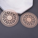 30pcs AD3143 40mm Painted Brass Filigree Drop Charms DIY Earring Findings