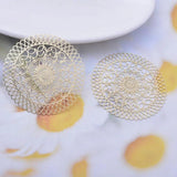 30pcs AD3143 40mm Painted Brass Filigree Drop Charms DIY Earring Findings