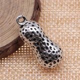 10pcs Antique Silver 3D Peanut Charms For Jewelry Making