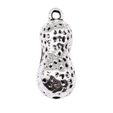 10pcs Antique Silver 3D Peanut Charms For Jewelry Making