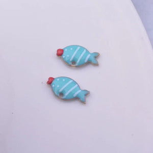 30pcs Colorful Fish Charms Pendant DIY Jewelry Accessories