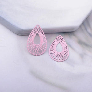 100pcs Small Water Drop Painted Charms