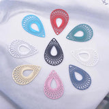 100pcs Small Water Drop Painted Charms