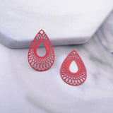 100pcs Small Water Drop Painted Charms