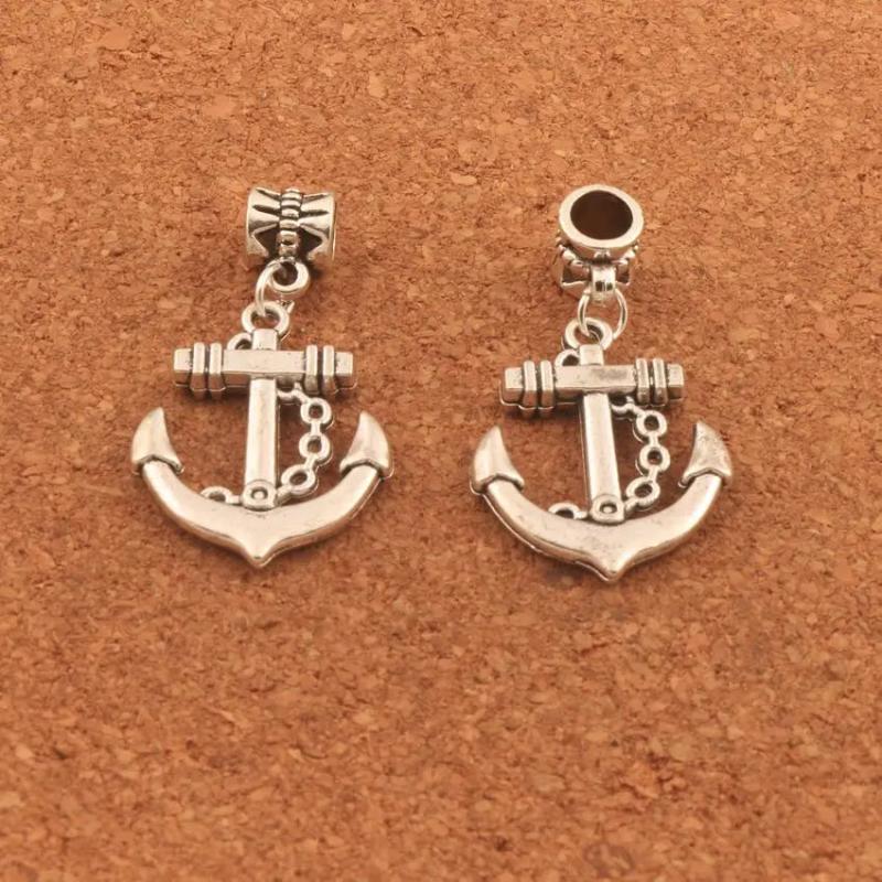Nautical Anchor Hope Charm Beads Dangle Fit European Bracelets