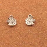 Antique Silver Tropical Fish Charms Pendants 35pcs 14.9x10.7mm