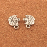 Antique Silver Tropical Fish Charms Pendants 35pcs 14.9x10.7mm